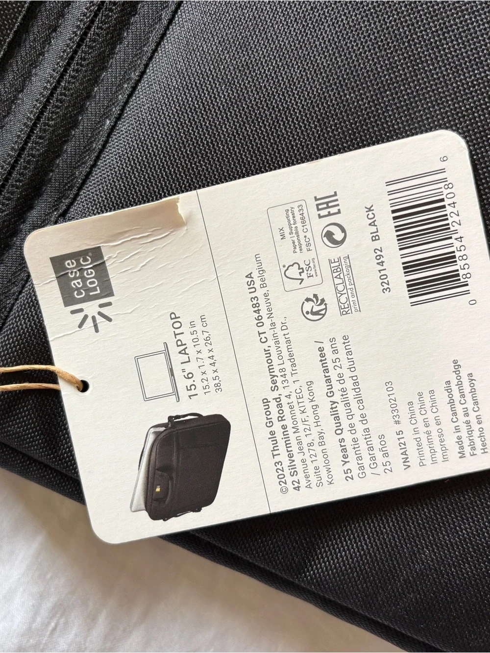 Case Logic Black 15.6